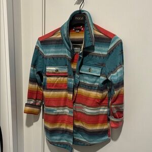 O'Neill Red and Gold Striped Apparel